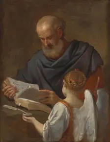 Saint Matthew and the Angel, c. 1645/1648. Creator: Simone Cantarini