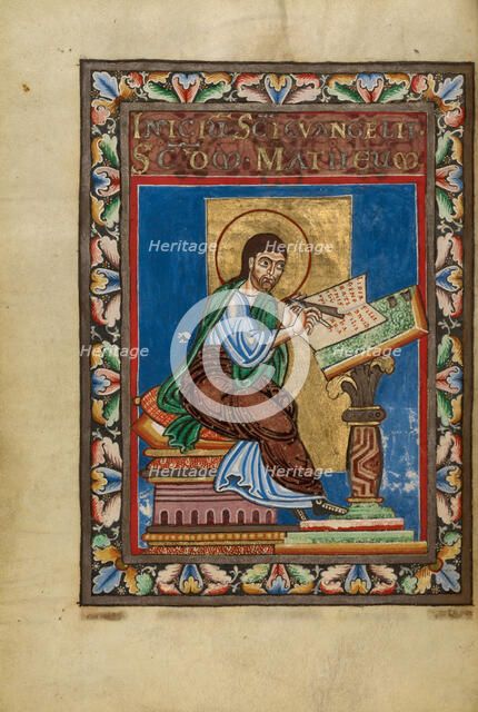 Saint Matthew; Gospel Book, about 1120-1140. Creator: Unknown.