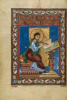 Saint Matthew; Gospel Book, about 1120-1140. Creator: Unknown