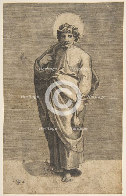Saint Matthew holding a pouch, ca. 1515-27. Creator: Marco Dente.