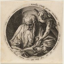 Saint Matthew, plate one from The Four Evangelists, 1588. Creator: Jacques de Gheyn II
