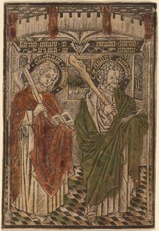 Saint Matthias and Saint Jude with Articles from the Credo, 1450/1460. Creator: Master d