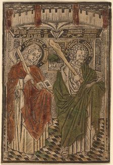 Saint Matthias and Saint Jude with Articles from the Credo, 1450/1460. Creator: Master d