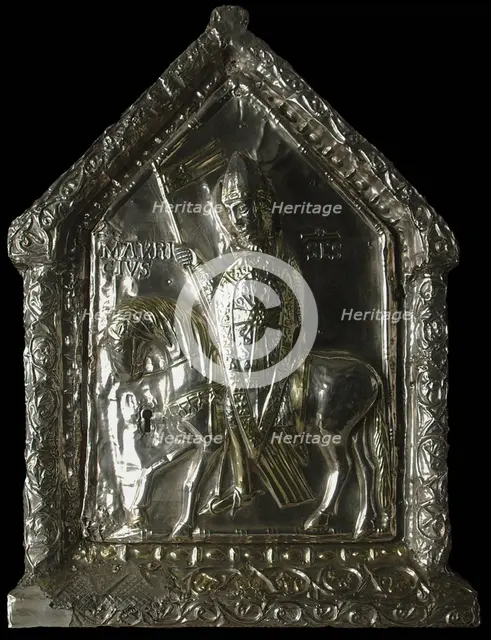 Saint Maurice equestrian. Shrine of the Children of Saint Sigismond, c.1160. Creator: Westeuropäische angewandte Kunst.