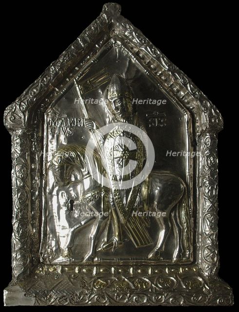 Saint Maurice equestrian. Shrine of the Children of Saint Sigismond, c.1160. Creator: Westeuropäische angewandte Kunst.