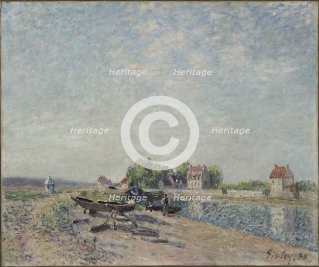 Saint-Mammès, Loing Canal, 1885. Creator: Alfred Sisley (French, 1840-1899).
