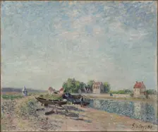 Saint-Mammès, Loing Canal, 1885. Creator: Alfred Sisley (French, 1840-1899)