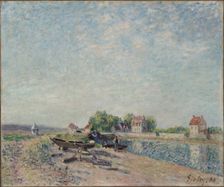 Saint-Mammès, Loing Canal, 1885. Creator: Alfred Sisley (French, 1840-1899)