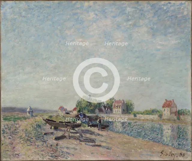 Saint-Mammès, Loing Canal, 1885. Creator: Alfred Sisley (French, 1840-1899).
