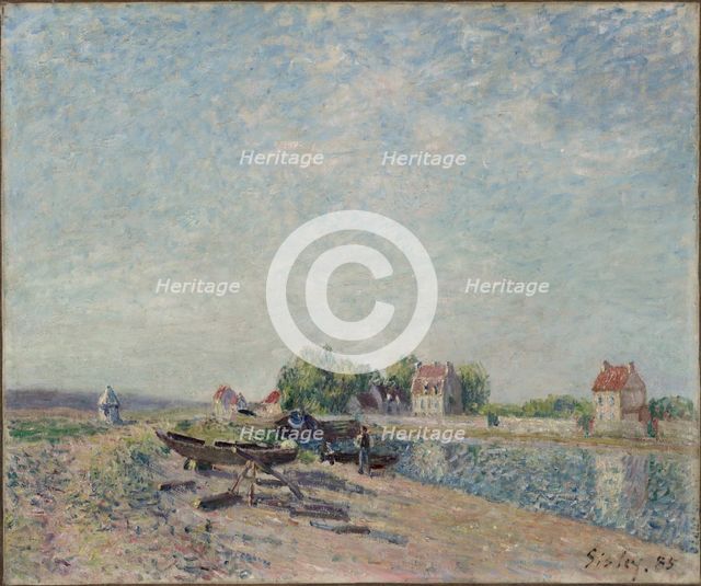 Saint-Mammès, Loing Canal, 1885. Creator: Alfred Sisley (French, 1840-1899).