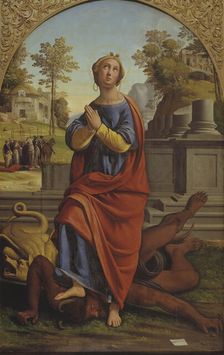 Saint Margaret, 1524. Creator: Ortolano (Benvenuti), Giovanni Battista (c. 1480-1525)