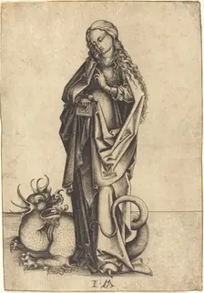Saint Margaret, c. 1480/1490. Creator: Israhel van Meckenem