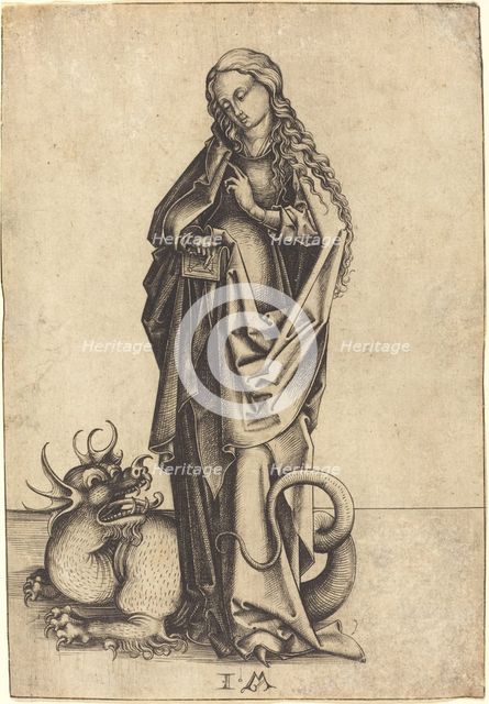 Saint Margaret, c. 1480/1490. Creator: Israhel van Meckenem.