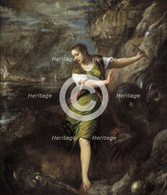 Saint Margaret, c. 1565. Artist: Titian (1488-1576)