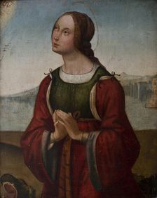 Saint Margaret in prayer, Early16th century. Creator: Costa, Lorenzo (1460-1535)