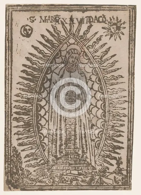 Saint Margaret of Cortona surrounded by rays of light, ca. 1450-1500., ca. 1450-1500. Creator: Anon.