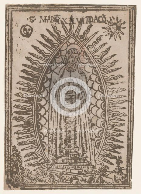 Saint Margaret of Cortona surrounded by rays of light, ca. 1450-1500., ca. 1450-1500. Creator: Anon.