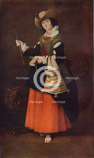 Saint Margaret of Antioch, c1630, (1937). Artist: Francisco de Zurbaran