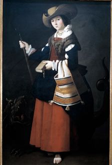 Saint Margaret oil on canvas by Zurbarán