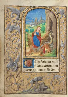 Saint Margaret; Prayer Book of Charles the Bold, 1469. Creator: Lieven van Lathem