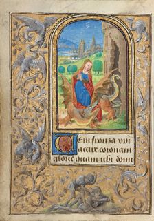 Saint Margaret; Prayer Book of Charles the Bold, 1469. Creator: Lieven van Lathem