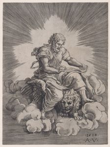 Saint Mark, dated 1518. Creator: Agostino Veneziano