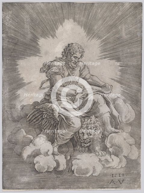 Saint Mark, dated 1518. Creator: Agostino Veneziano.
