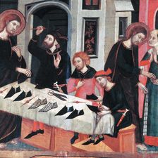 Saint Mark heals the wounded hand of the shoemaker Aniano, table of the Altarpiece of Saint Mark…
