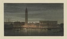 Saint Mark's Square by night, 1851. Creator: Carl Theodor Reiffenstein
