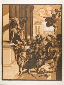 Saint Mark Saving a Slave from Torture, from Opera Selectiora, 1745. Creator: John Baptist Jackson