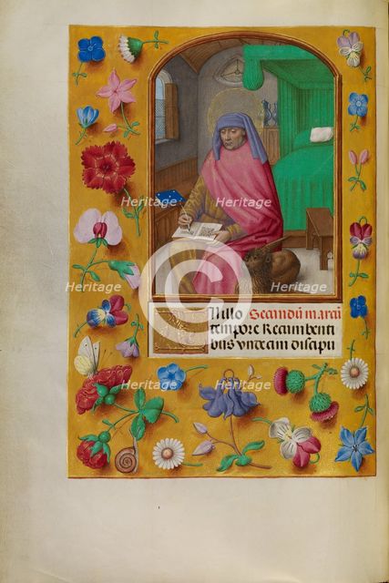 Saint Mark; Spinola Hours, about 1510-1520. Creator: Workshop of Master of the First Prayer Book of Maximilian.