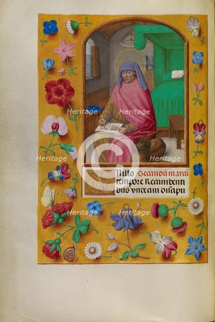 Saint Mark; Spinola Hours, about 1510-1520. Creator: Workshop of Master of the First Prayer Book of Maximilian.