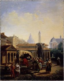Saint-Martin market, around 1835. Creator: Jean Baptiste Lecoeur