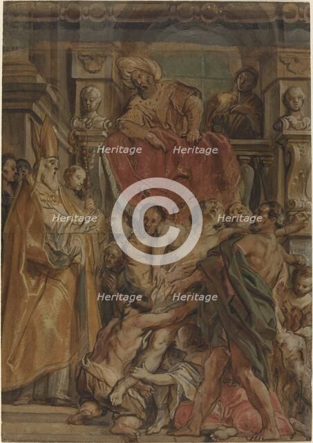 Saint Martin of Tours Healing the Servant of Tetrodius, c. 1630. Creator: Jacob Jordaens.