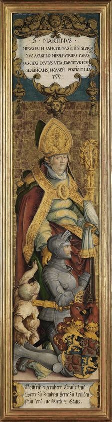 Saint Martin of Tours with Gottfried Werner von Zimmern and a beggar. Artist: Master of Messkirch (ca. 1500-1543)