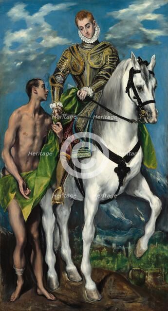 Saint Martin and the Beggar, 1597/1599. Creator: El Greco.