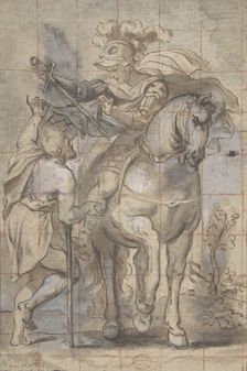 Saint Martin and the Beggar, 17th century. Creator: Anon