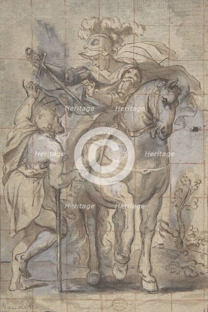 Saint Martin and the Beggar, 17th century. Creator: Anon.
