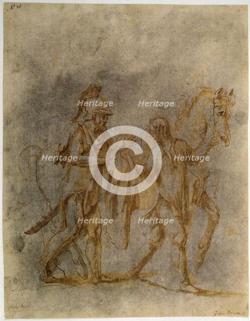 'Saint Martin and a Beggar', early 16th century. Artist: Giulio Romano