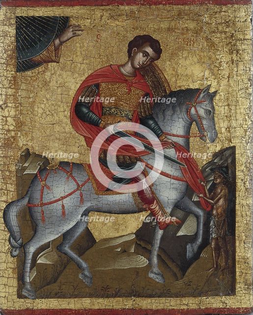 Saint Martin, c. 1500. Creator: Greek icon.