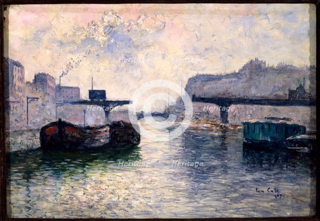 Saint-Martin canal, 10th arrondissement, 1907. Creator: Siebe Johannes ten Cate.