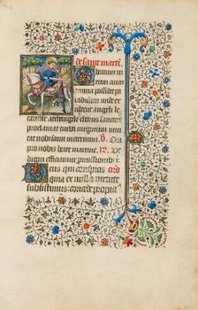 Saint Martin Dividing his Cloak; Book of Hours, about 1440-1450. Creator: Workshop of the Bedford Master