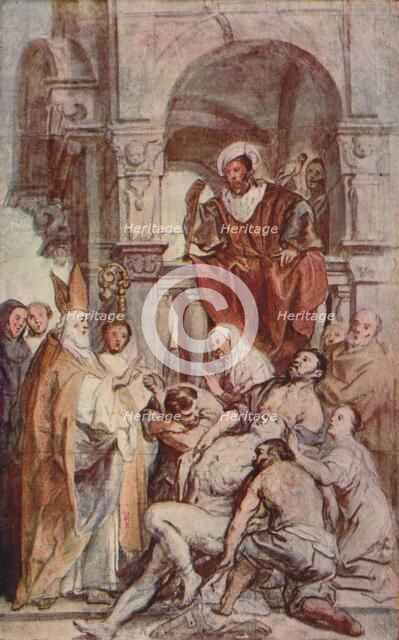 Saint Martin Healing a Possessed Man, c 17th century, (1903). Artist: Jacob Jordaens