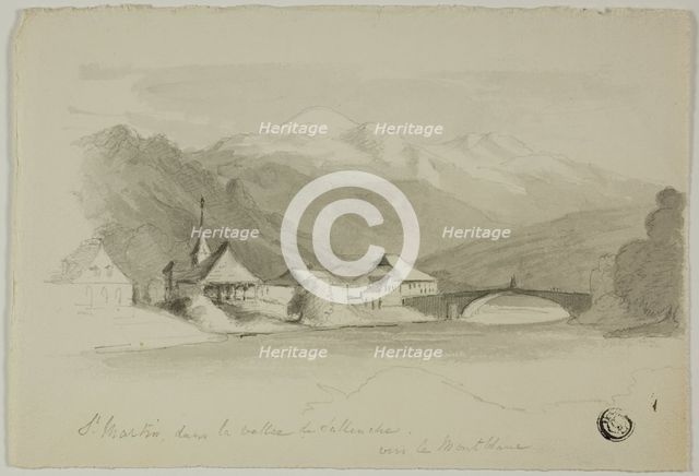 Saint Martin, in the Sallenche Valley, Looking Towards Mont Blanc, n.d. Creator: Unknown.