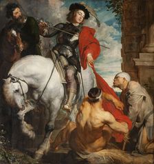 Saint Martin Sharing his Cloak, 1625. Creator: Dyck, Sir Anthony van (1599-1641)