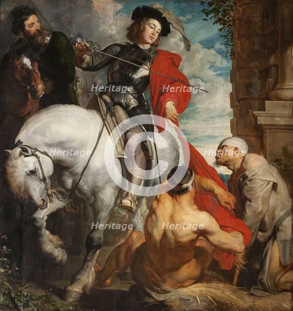 Saint Martin Sharing his Cloak, 1625. Creator: Dyck, Sir Anthony van (1599-1641).
