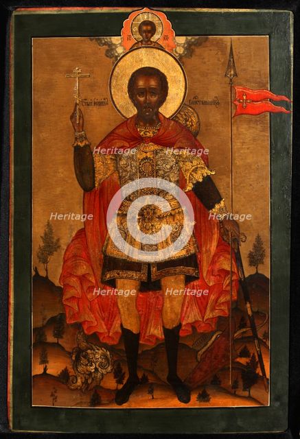 Saint Martyr John the Warrior, End of 17th cen.. Artist: Russian icon  