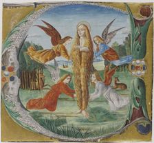 Saint Mary Magdalen surrounded by angels. Artist: Maestro del Salomone Wildenstein (active End of 15th cen.y)