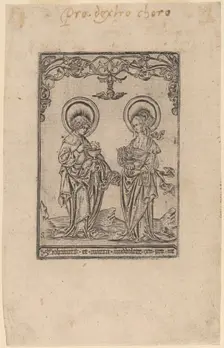 Saint Mary Magdalene and Saint John the Evangelist. Creator: Master S