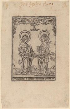Saint Mary Magdalene and Saint John the Evangelist. Creator: Master S
